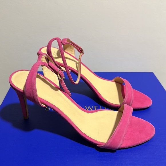 🔥🔥🔥NEW Alexandre Birman Blossom Pink Suede Heels - Picture 7 of 13